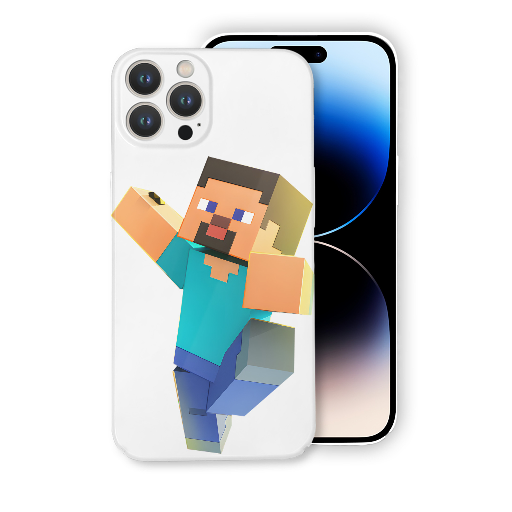 （画像用） マインクラフト ブロックの世界 Minecraft MC Block world 【iPhone 14シリーズ対応】ハードケース